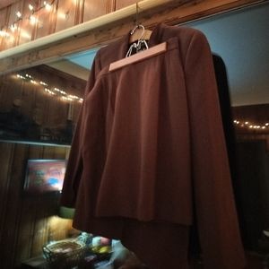 Chocolate Louis Feraud Skirt Set